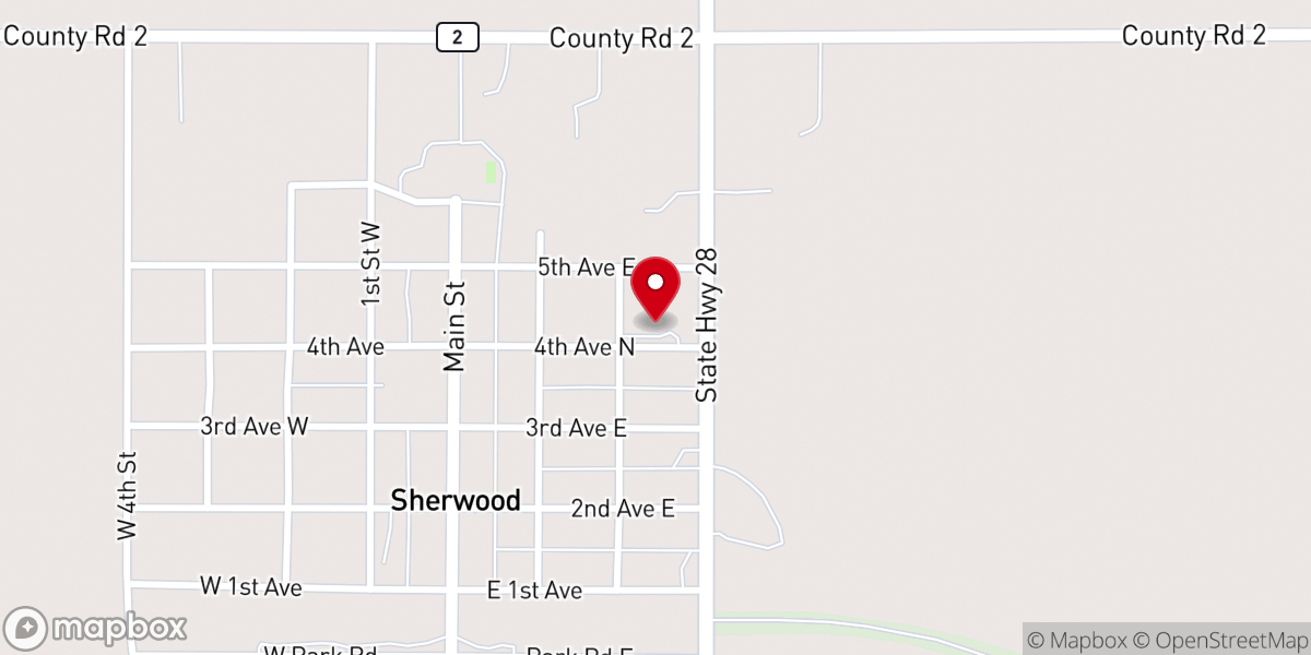 Map showing location of St. James Catholic Church