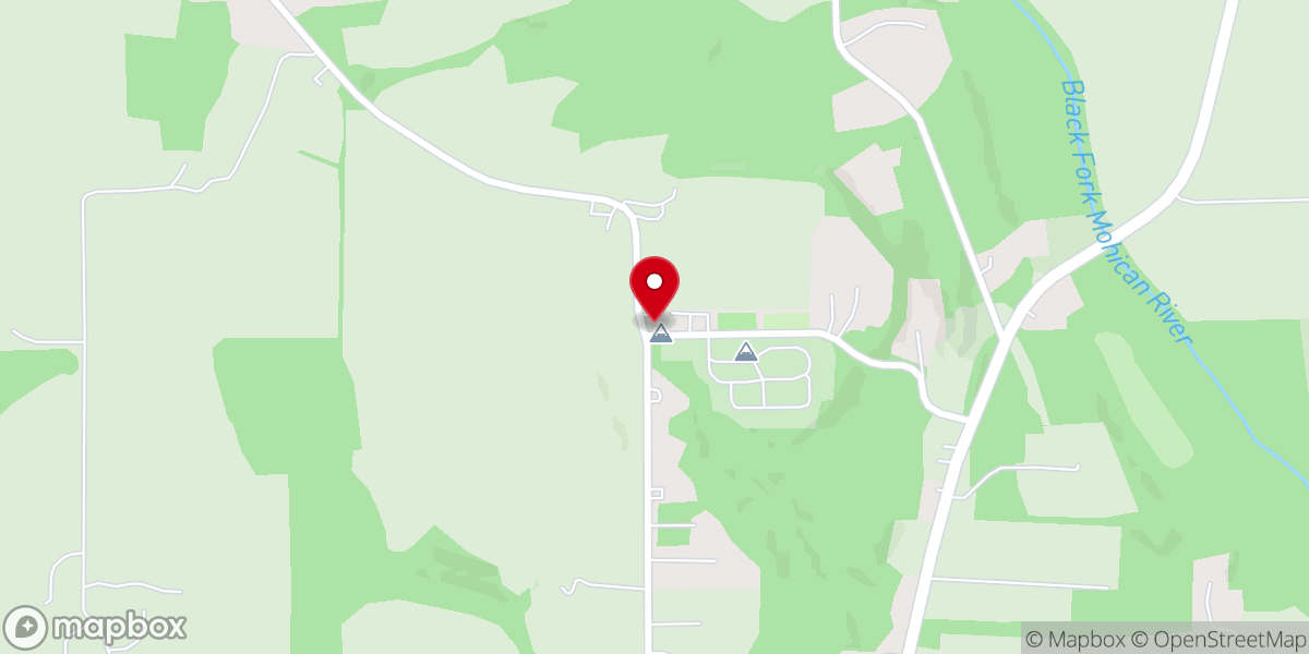 Map showing location of Mt. Zion Lutheran Church