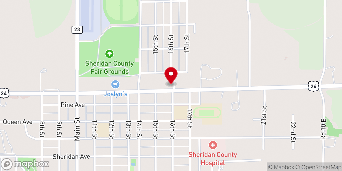 Map showing location of Church of Christ
