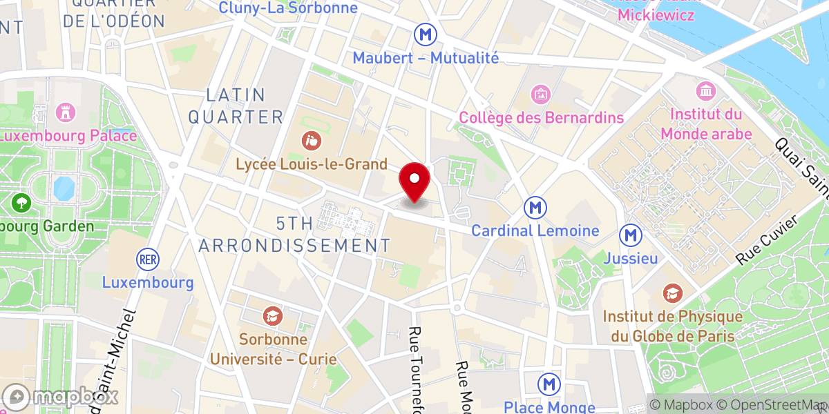 Map showing location of Église Saint-Étienne-du-Mont