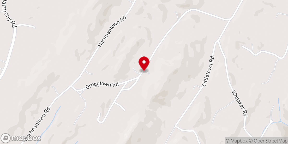 Map showing location of Gregg's Chapel