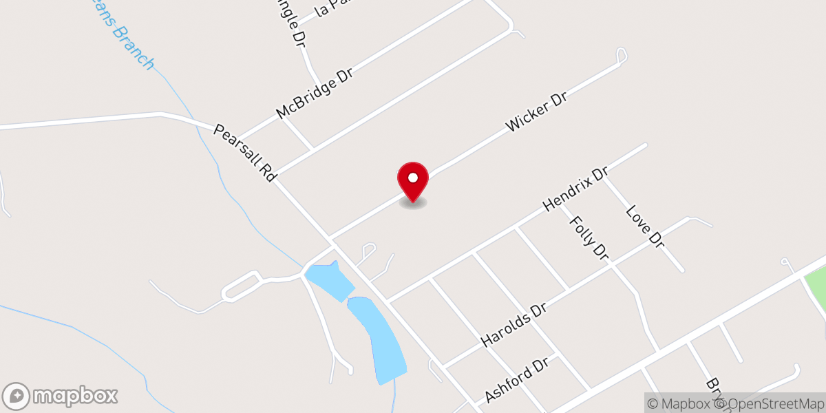 Map showing location of New Jerusalem Holiness Church