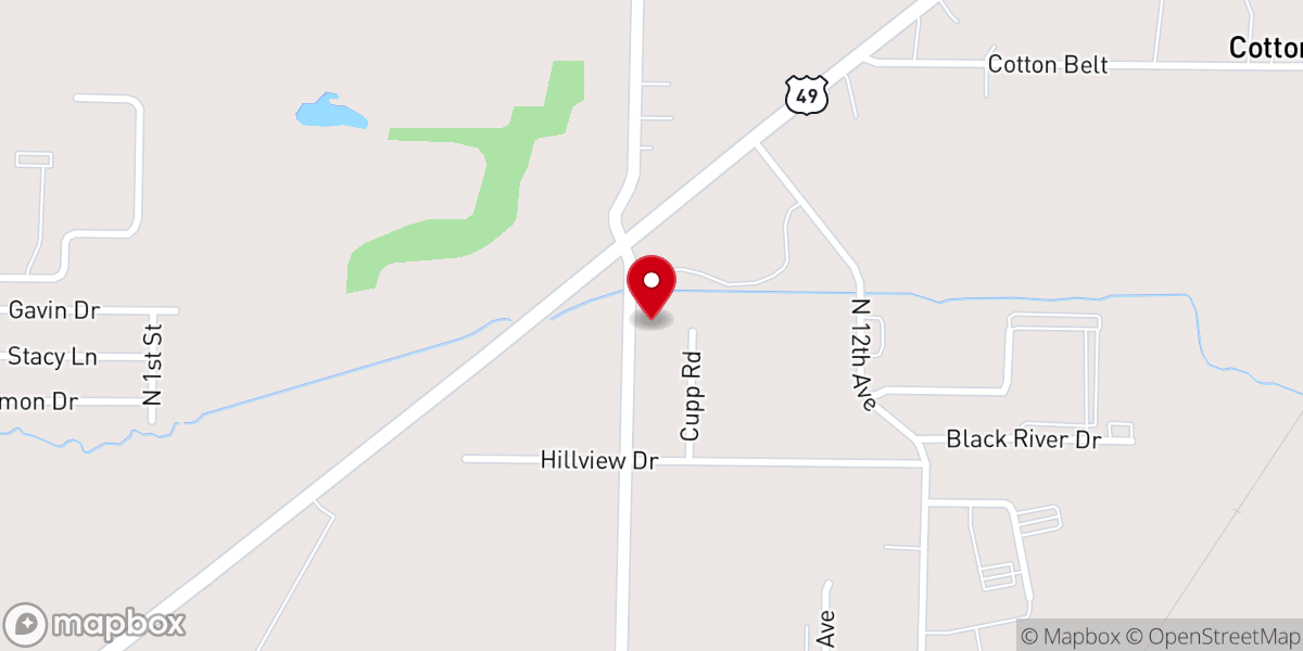 Map showing location of New Life Fellowship Church