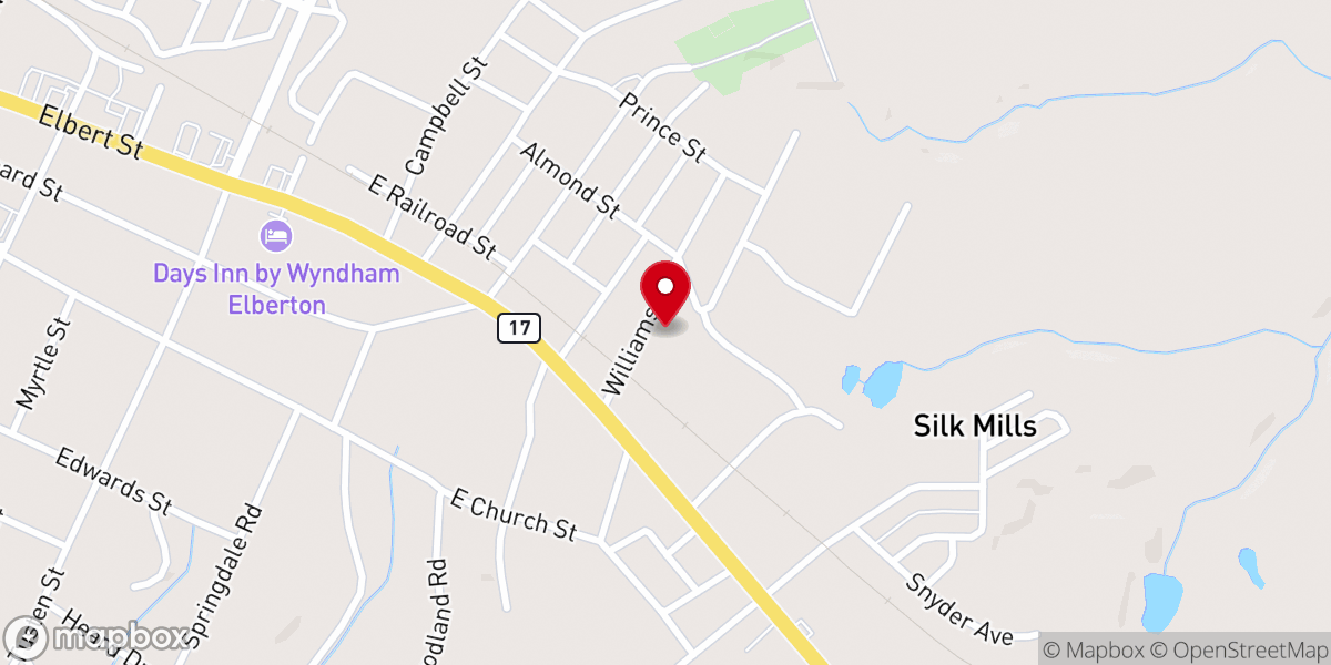 Map showing location of Mt Calvary Baptist Church