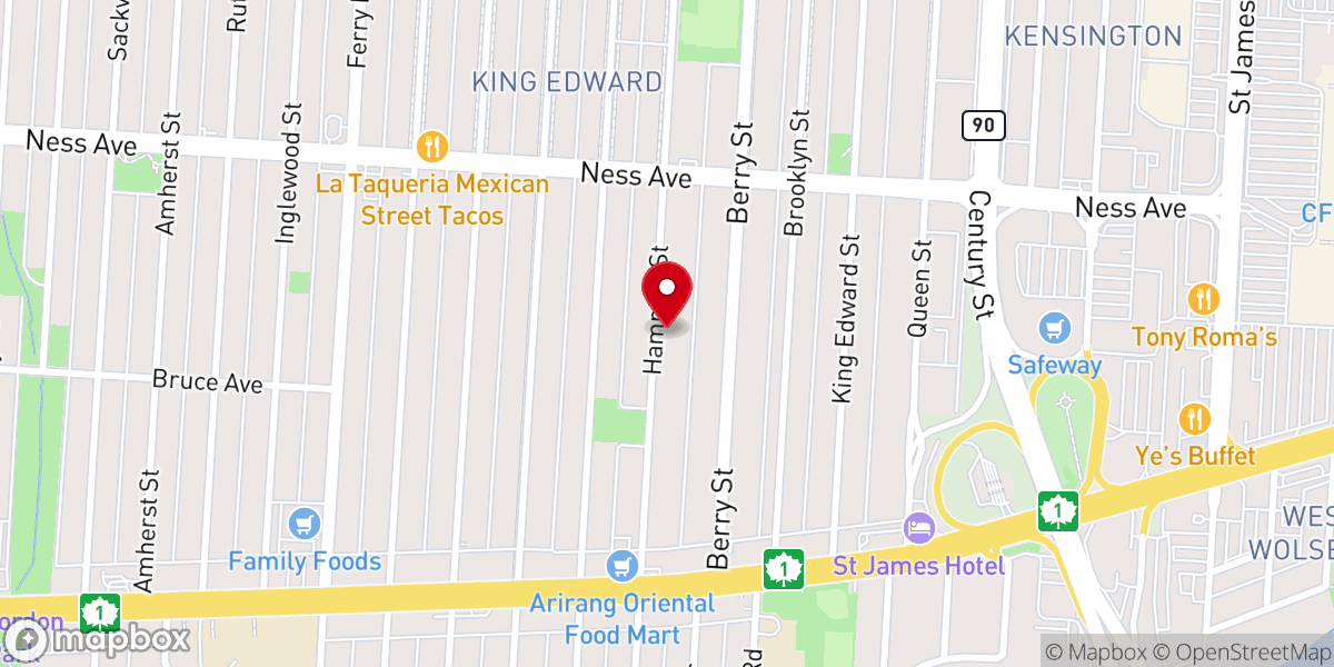 Map showing location of St. Ann's Church