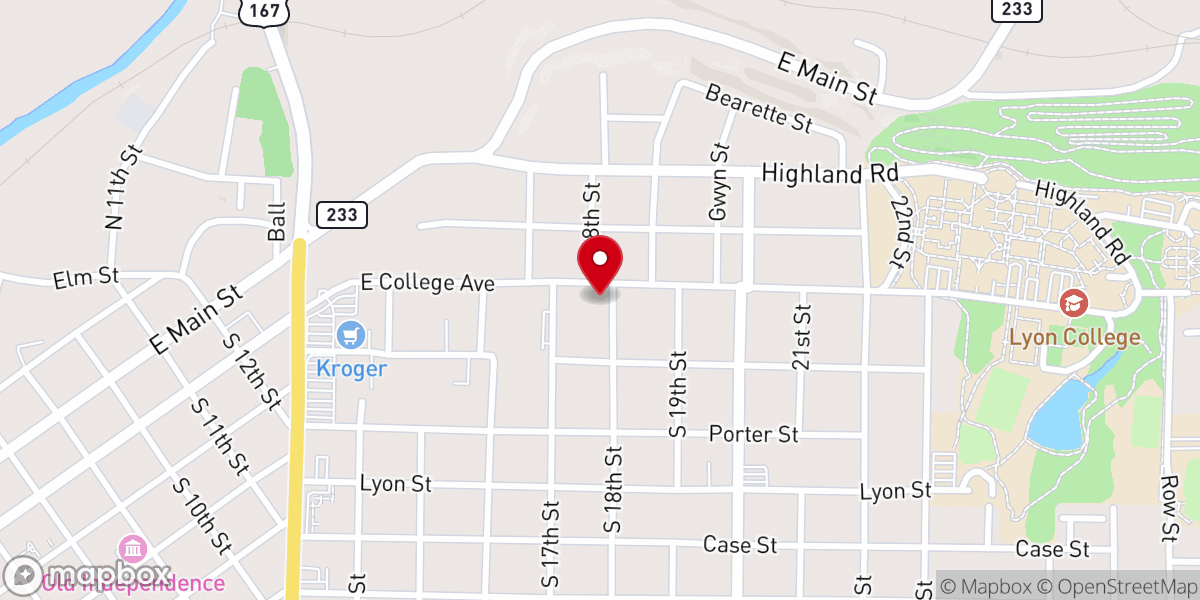 Map showing location of Christian Science Reading Room