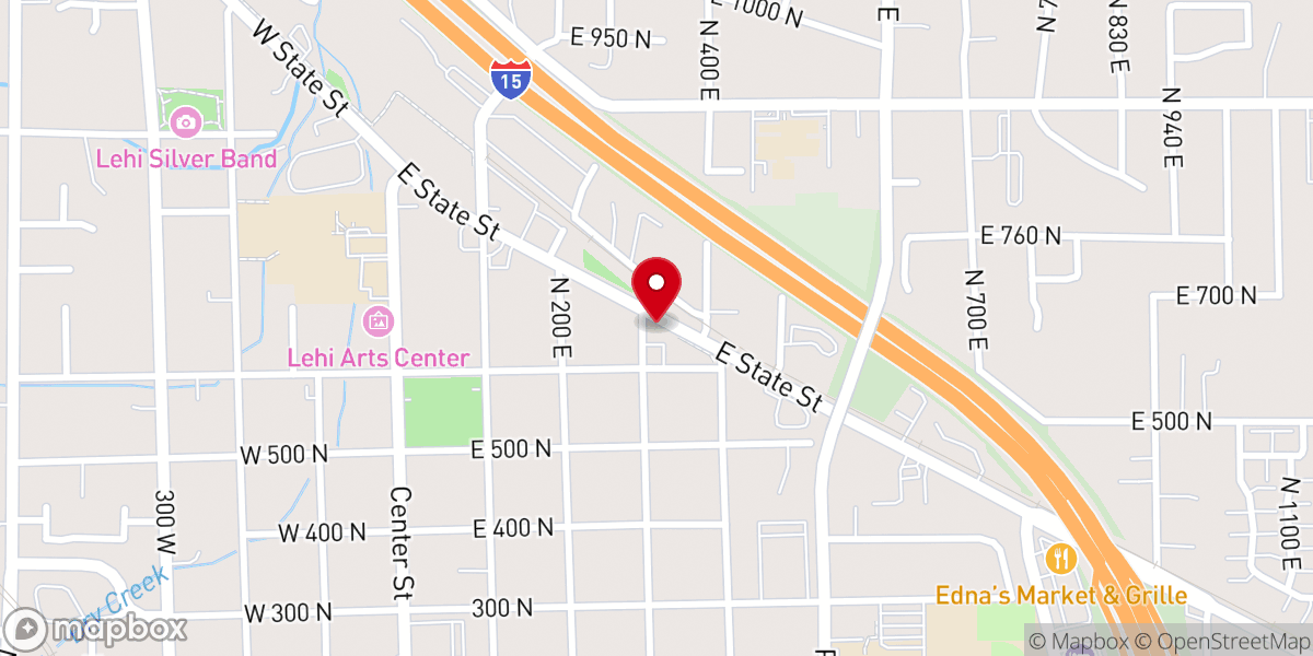 Map showing location of Alpine Bible Church