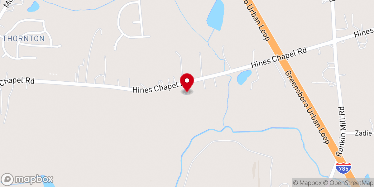 Map showing location of Cornerstone Independent Baptist Church