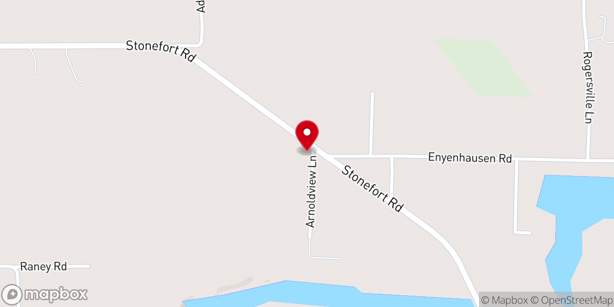 Map showing location of Arnold View Free Will Baptist Church