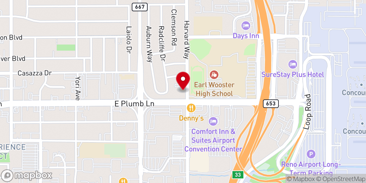 Map showing location of Calvary Baptist Church