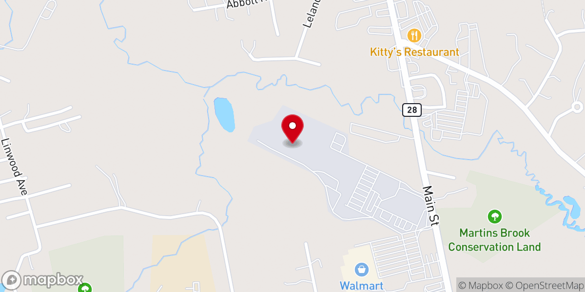 Map showing location of United States Postal Service - Middlesex Essex Processing and Distribution Center
