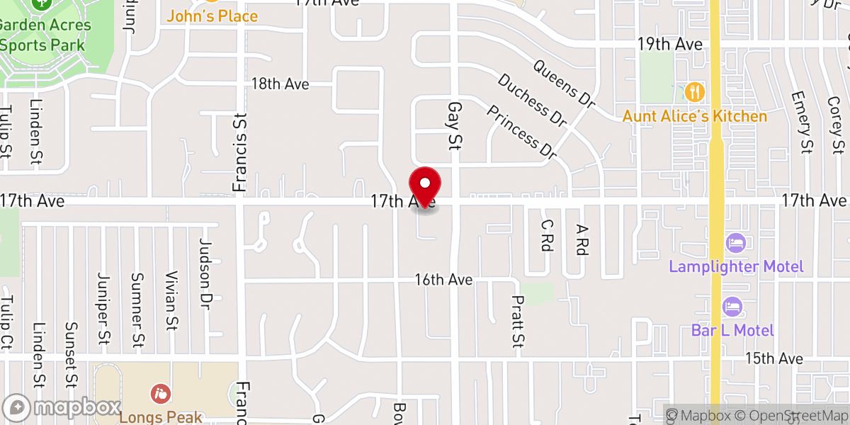 Map showing location of Our Savior's Evangelical Lutheran Church