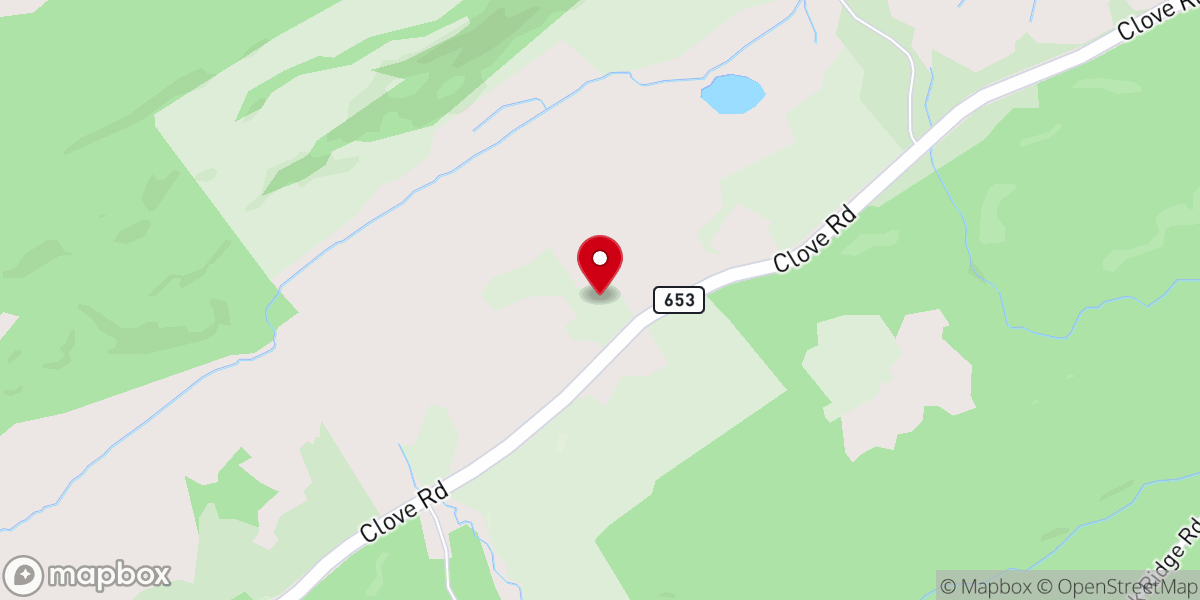 Map showing location of Tamerlaine Sanctuary & Preserve NJ