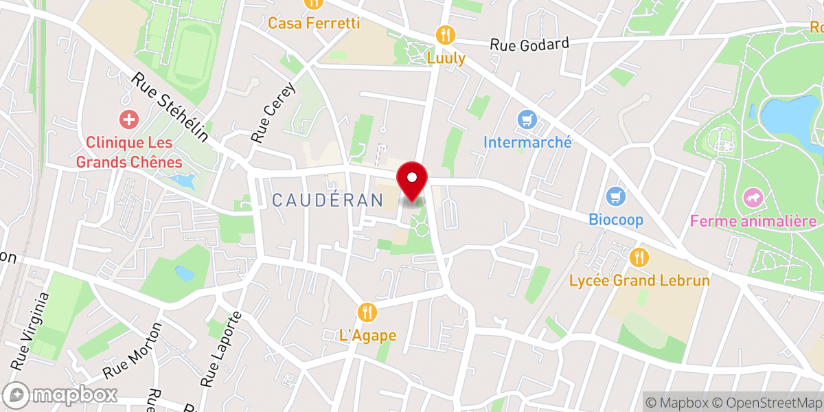 Map showing location of Église Saint-Amand de Caudéran