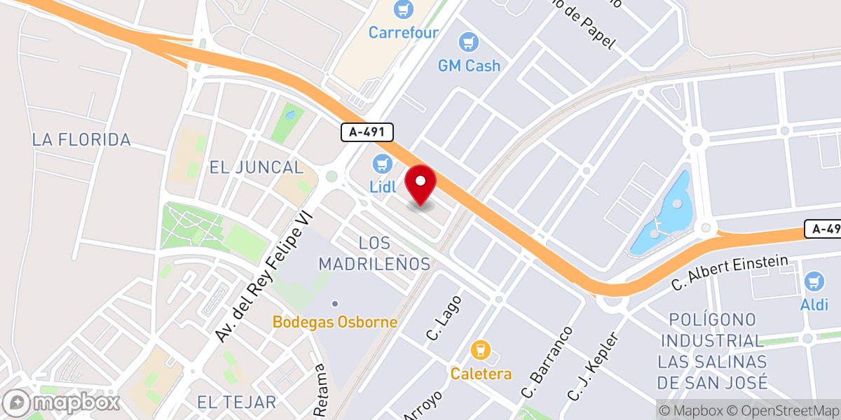 Map showing location of Iglesia Evangélica El Buen Pastor