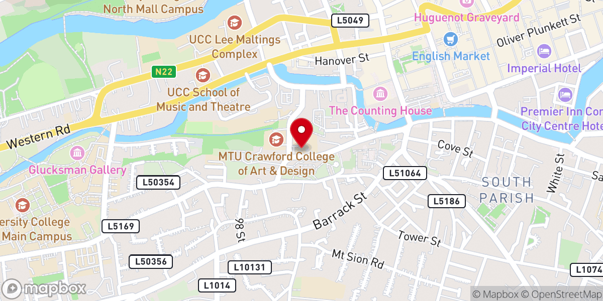 Map showing location of Sisters of Mercy