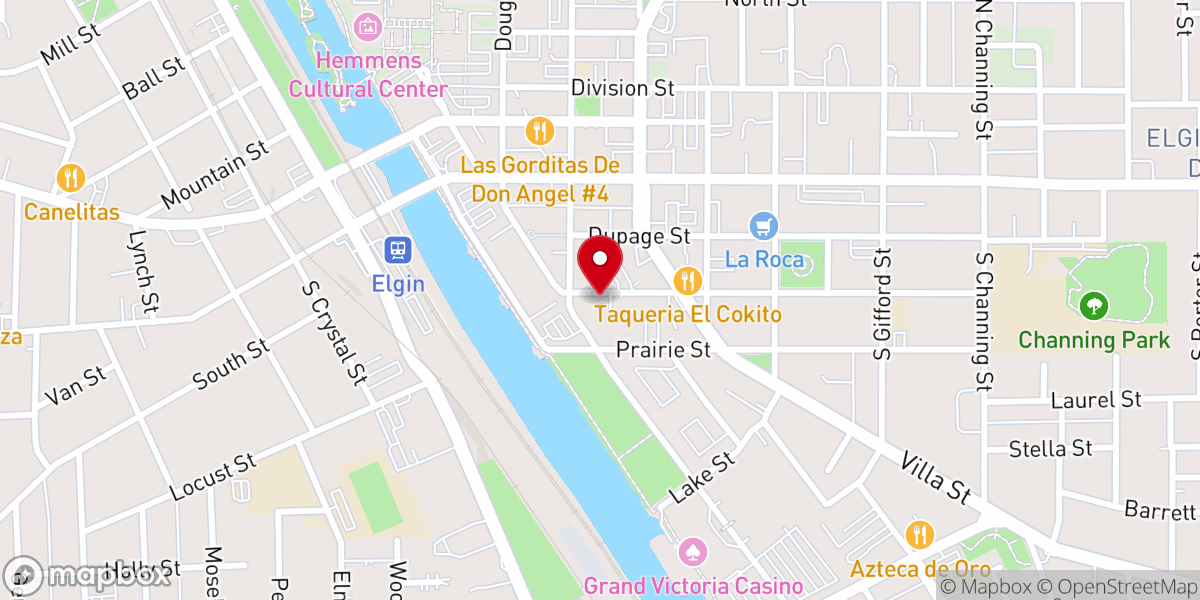 Map showing location of Our Lady of the Holy Rosary Chapel