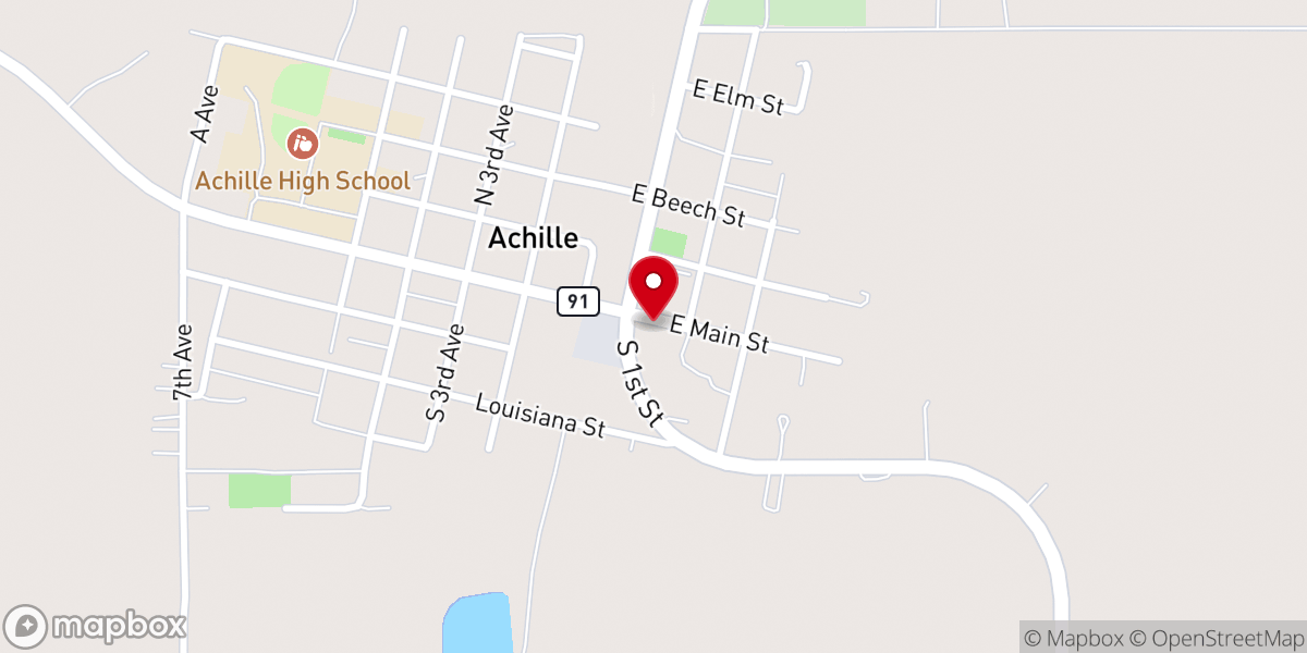 Map showing location of Achille