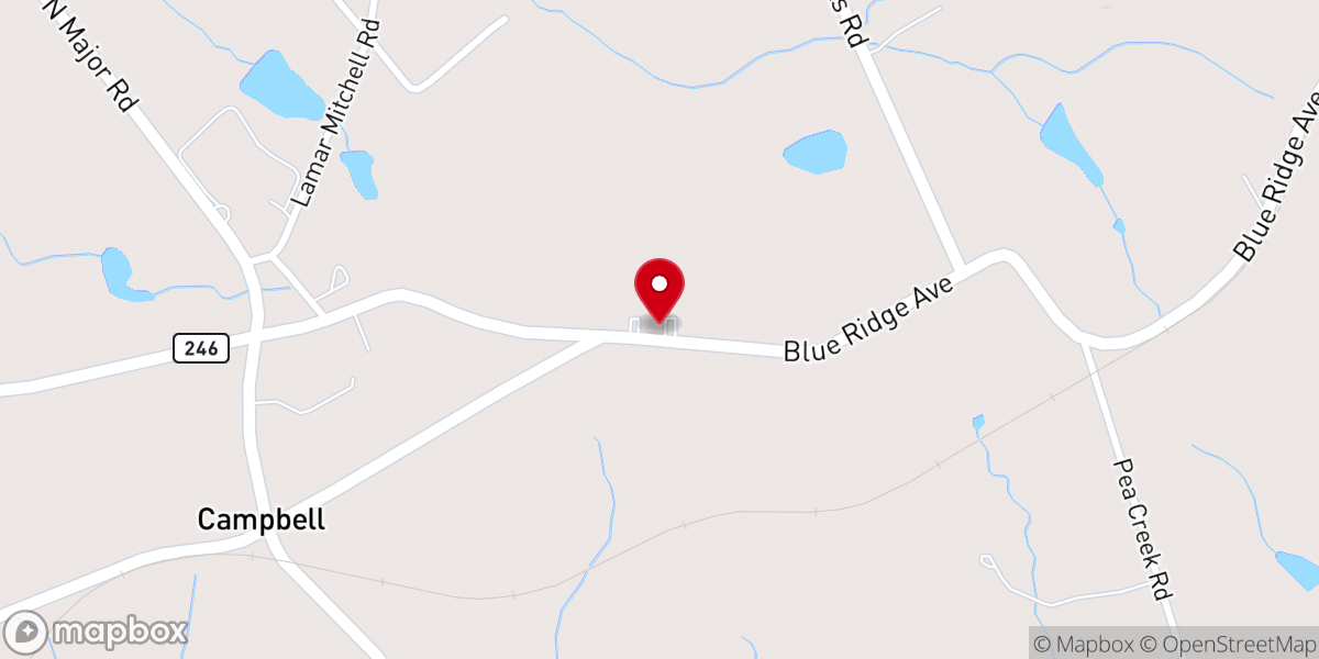 Map showing location of Triangle Church