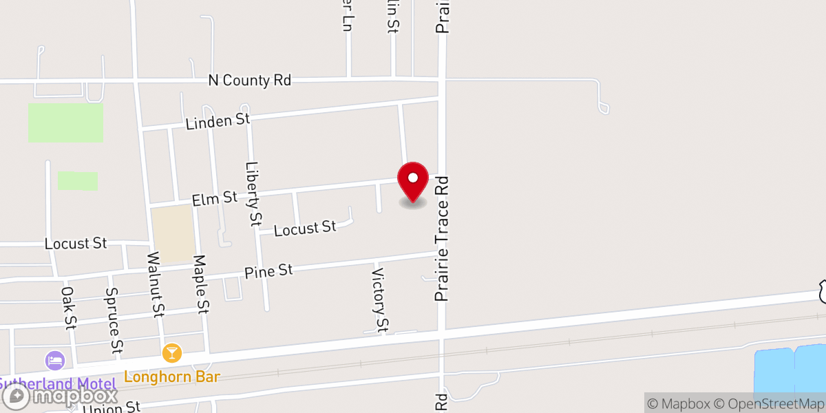 Map showing location of Hope Baptist Church