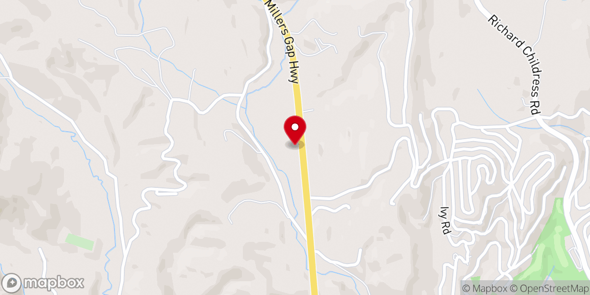 Map showing location of Midway Holiness Church