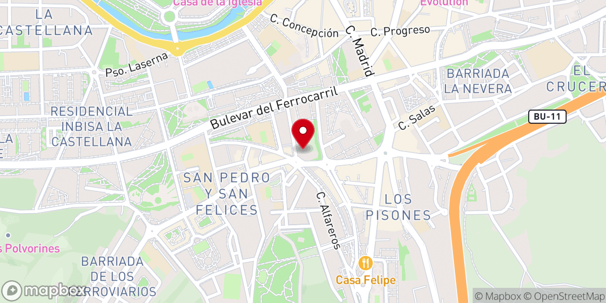 Map showing location of Convento de Santa Dorotea