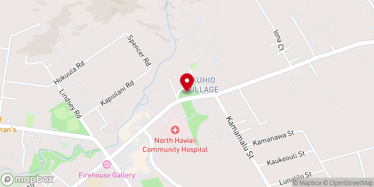 Map showing location of Waimea Cherry Blossom Heritage Festival