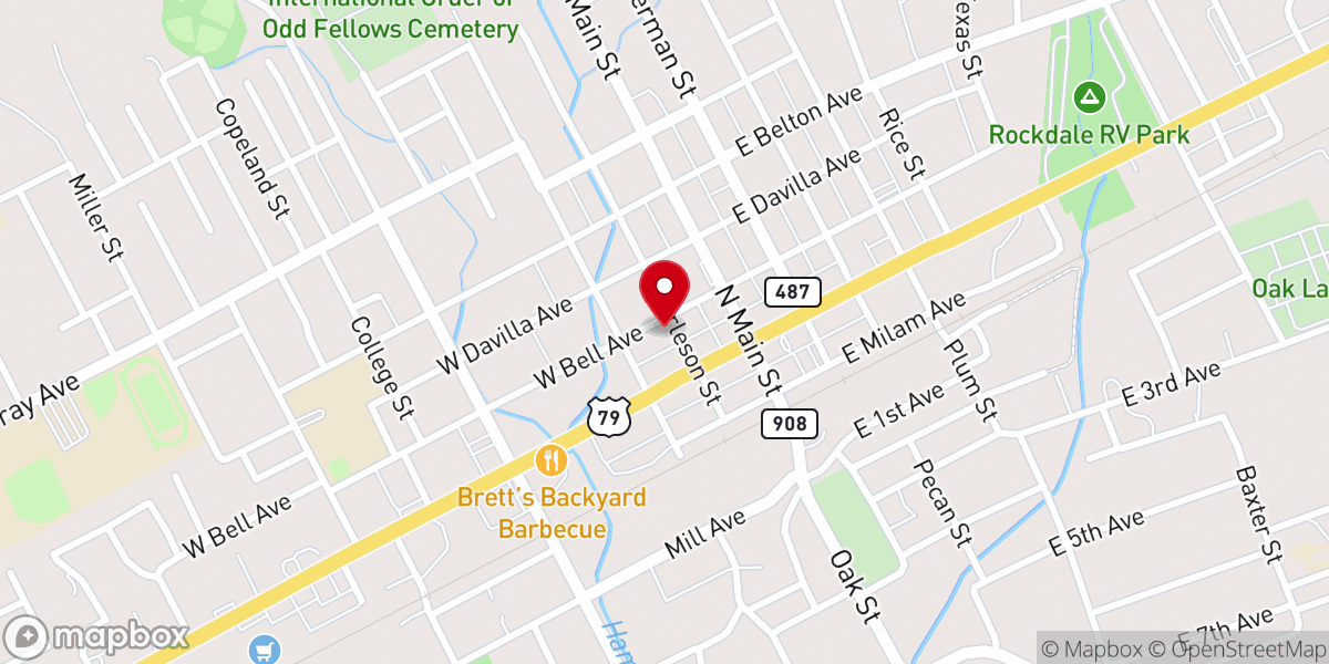 Map showing location of First Christian Church