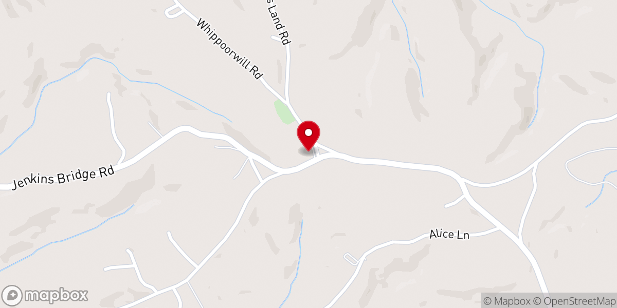Map showing location of Hopewell Church