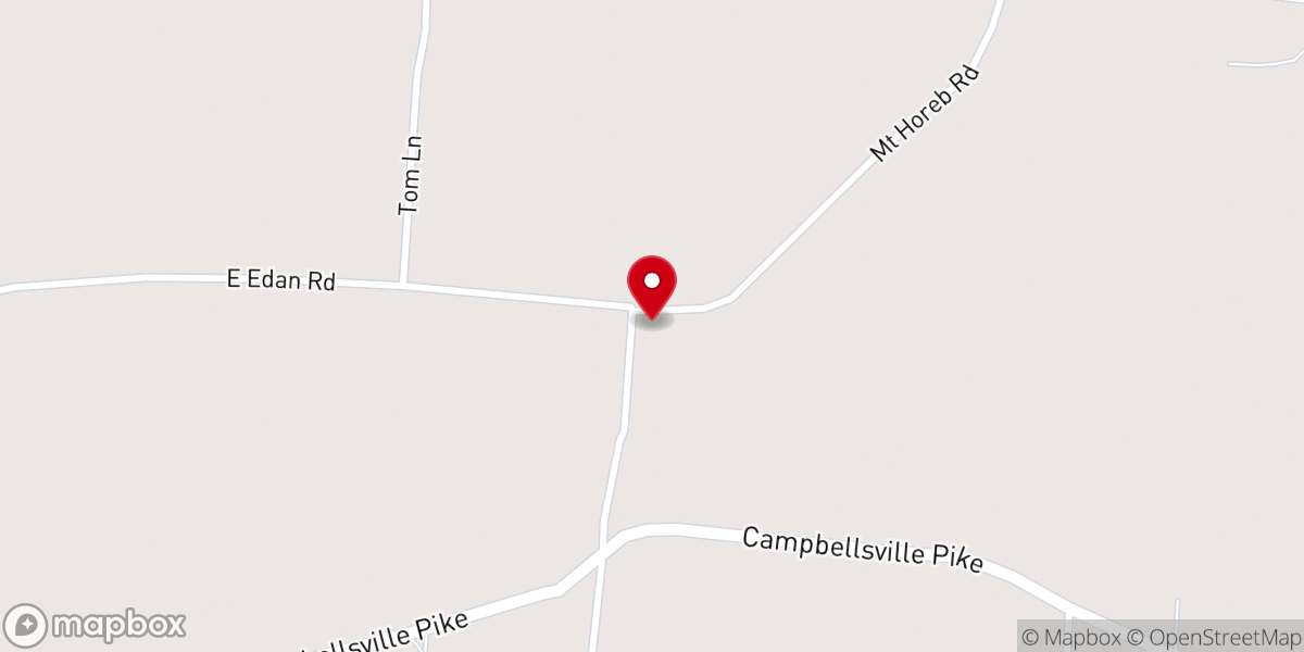 Map showing location of Mt Horeb Baptist Church