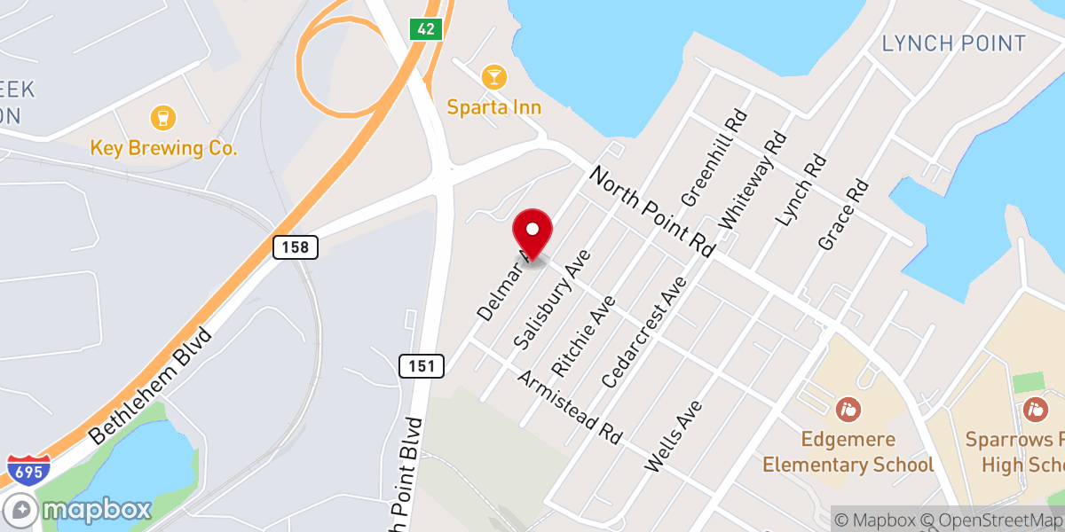 Map showing location of Sonshine Fellowship Church