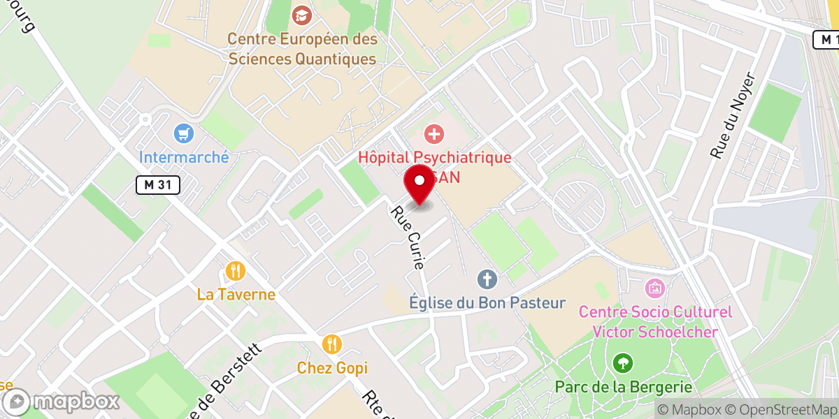 Map showing location of Église protestante (UEPAL)