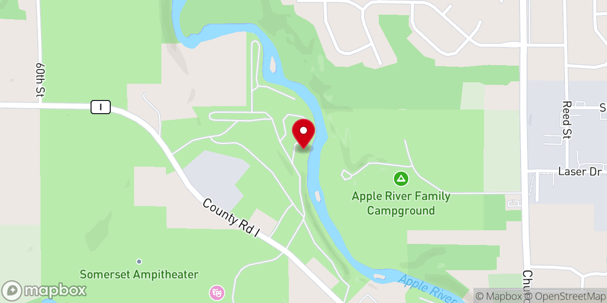 Map showing location of Sam's Christmas Village & Light Tour