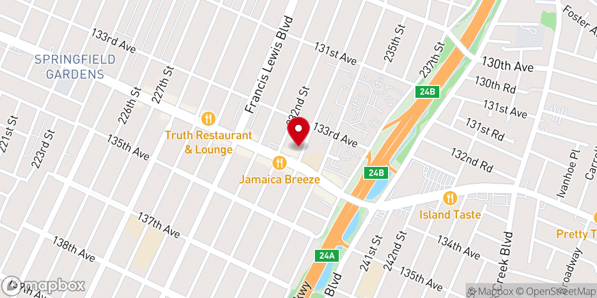 Map showing location of St Luke Baptist Church