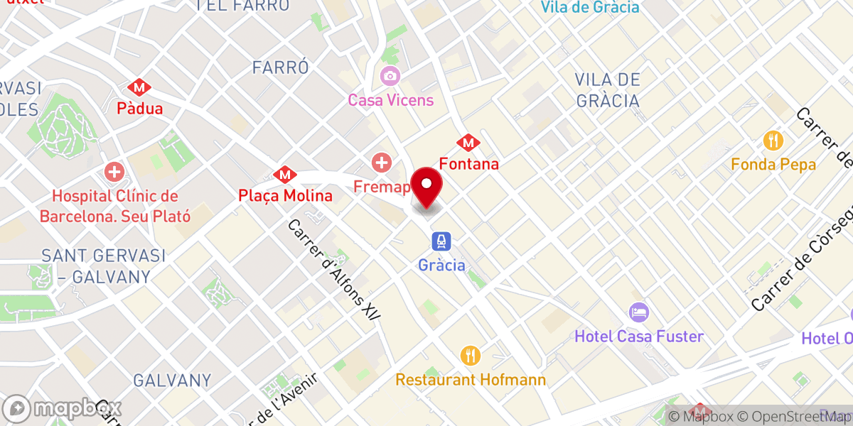 Map showing location of Parroquia de Santa Teresa del Niño Jesús