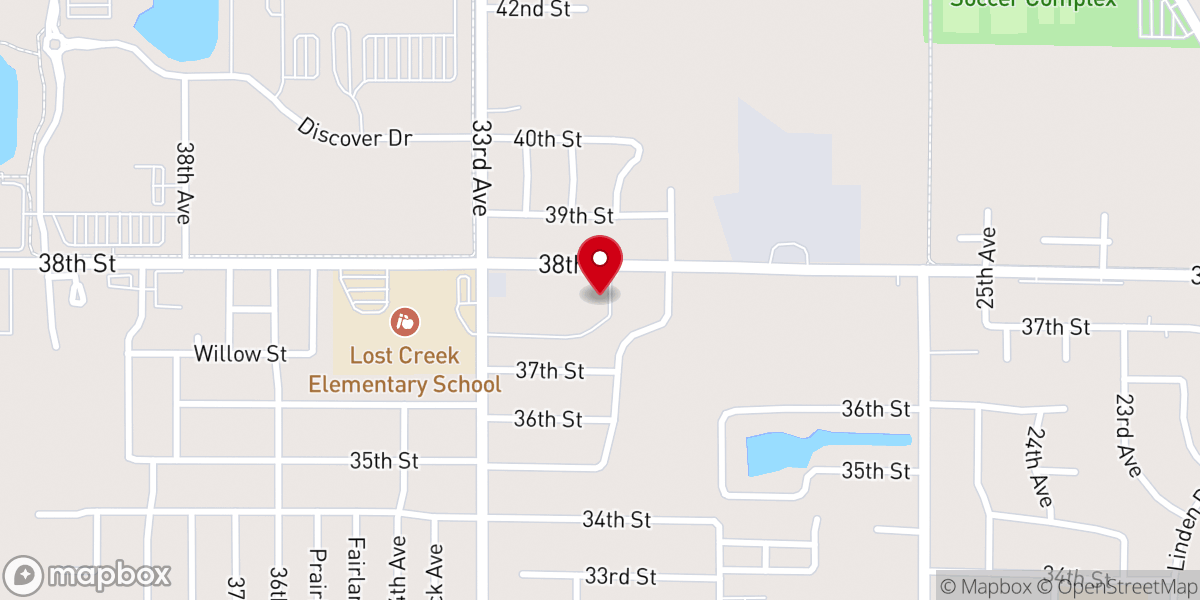 Map showing location of Columbus Berean Church