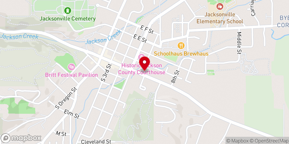 Map showing location of Historic First Presbyterian Church of Jacksonville
