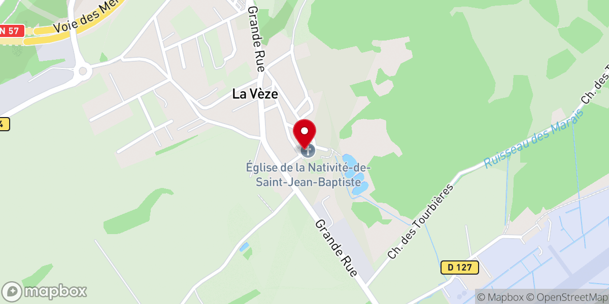 Map showing location of Eglise de la Nativité de St Jean-Baptiste