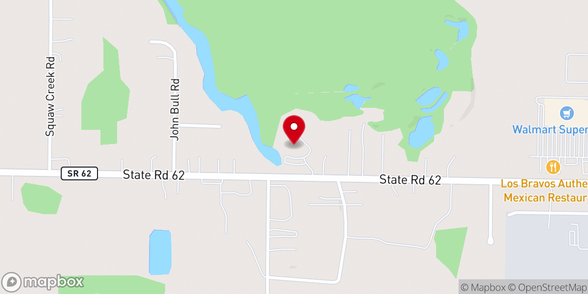 Map showing location of Boonville Worship Center (BWC)
