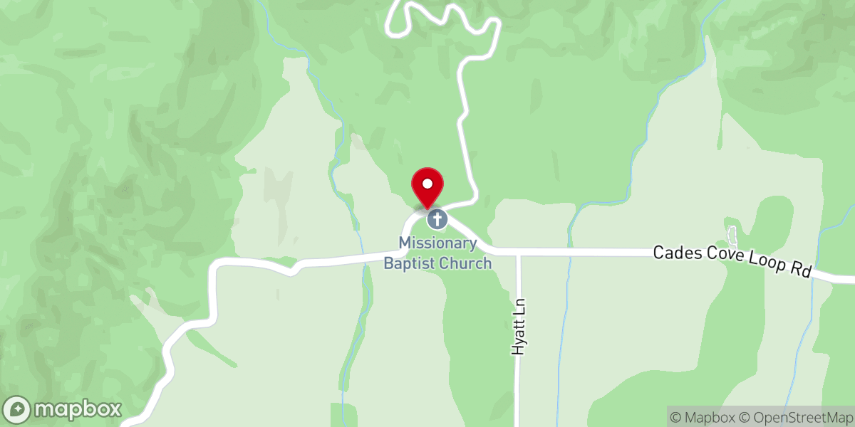 Map showing location of Missionary Baptist Church Parking