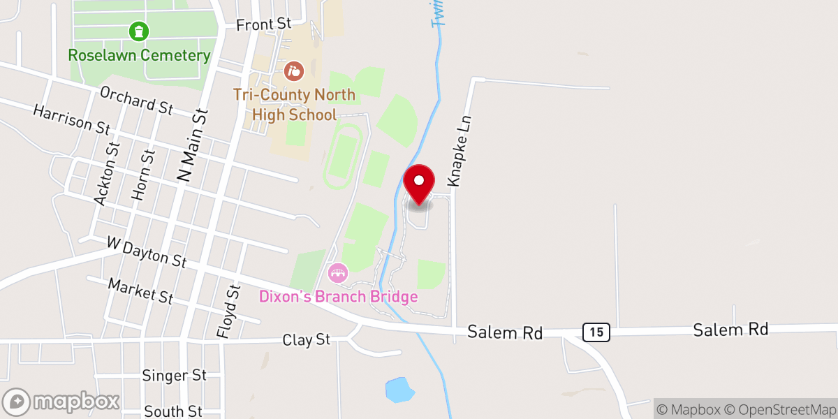 Map showing location of Lewisburg Community Park