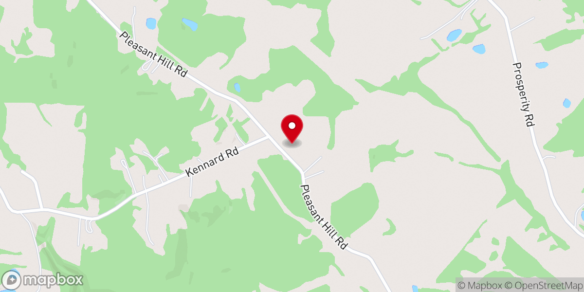 Map showing location of Pleasant Hill Church