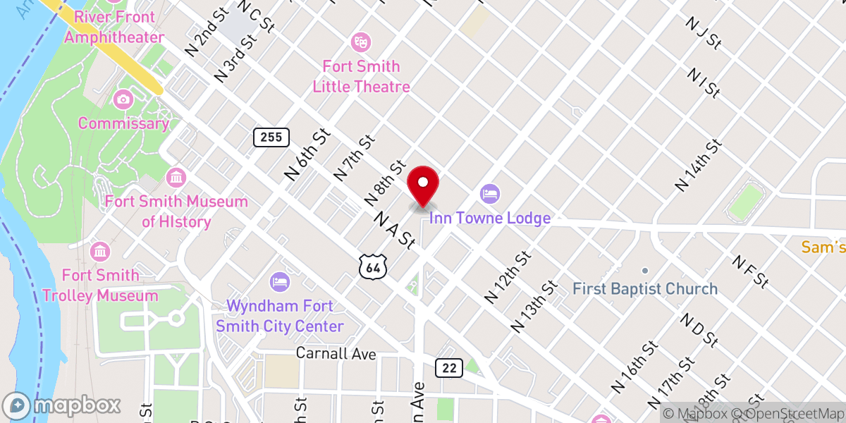 Map showing location of Covenant Presbyterian Church (PCA)