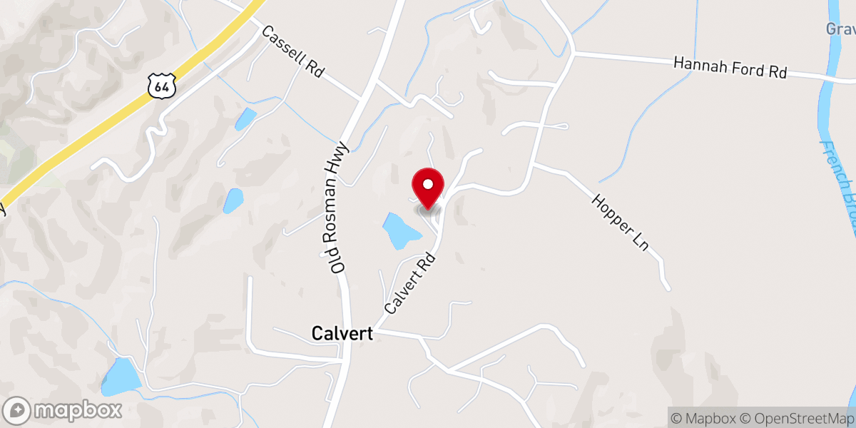 Map showing location of Mt Moriah Calvert Baptist Church