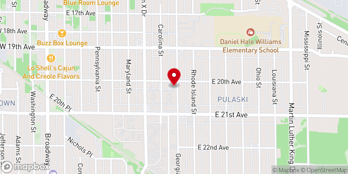 Map showing location of Mount Moriah Baptist Church