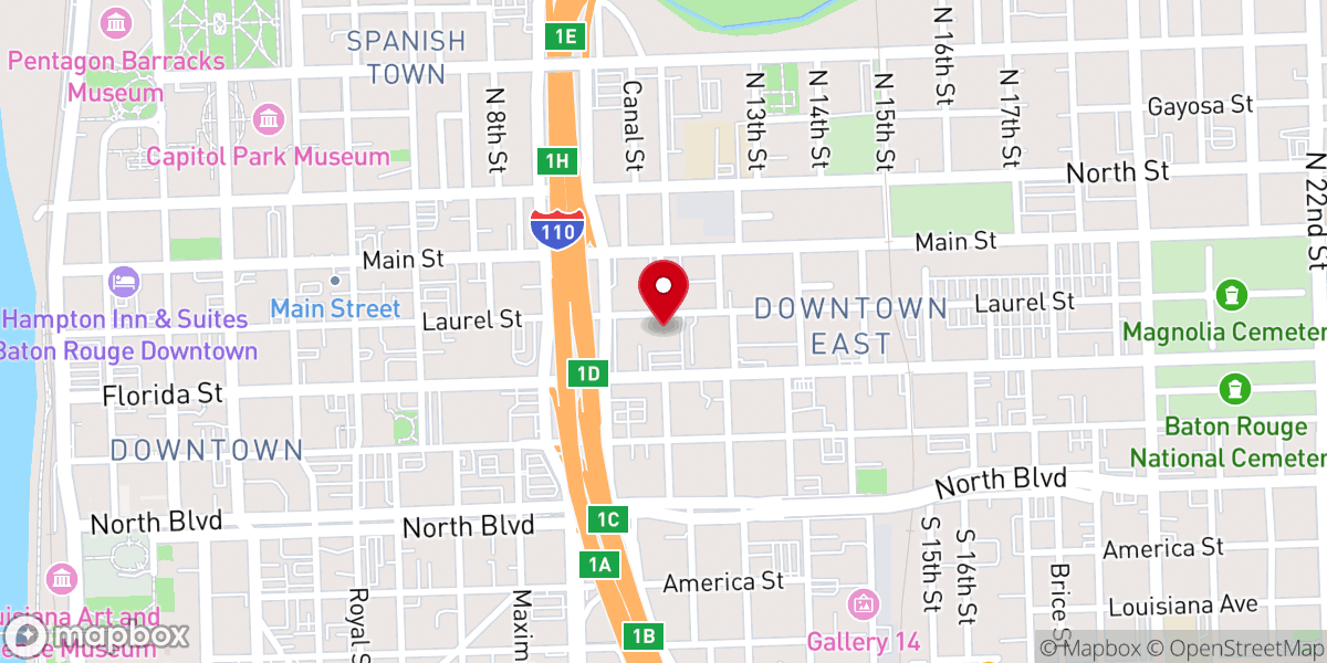 Map showing location of Department of Public Works