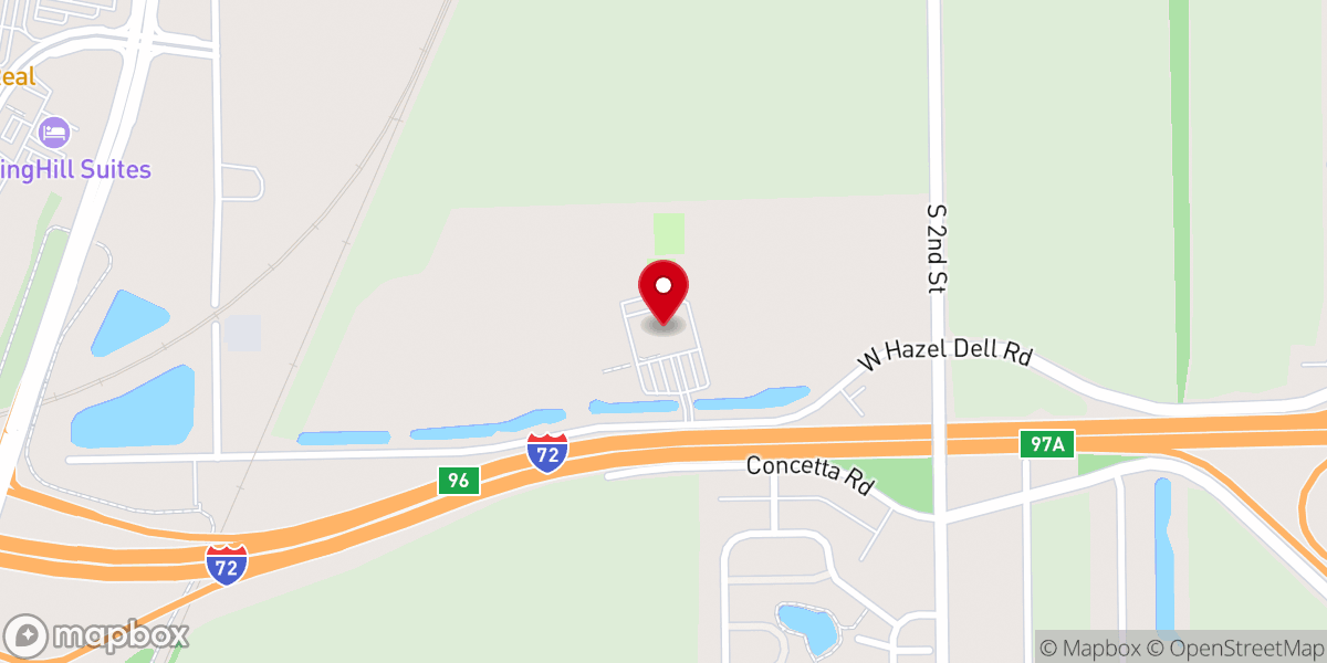 Map showing location of Calvary Church