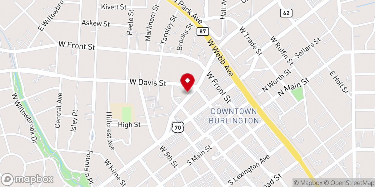 Map showing location of Blessed Sacrament Office