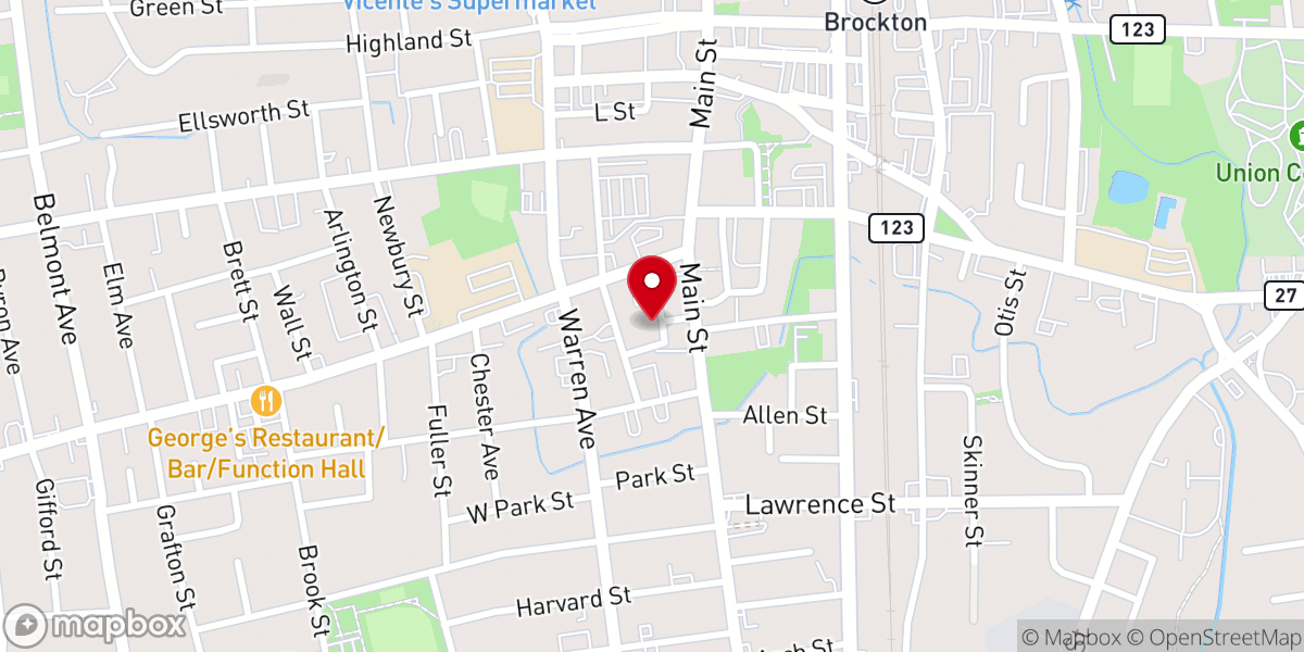 Map showing location of Lincoln Congregational Church