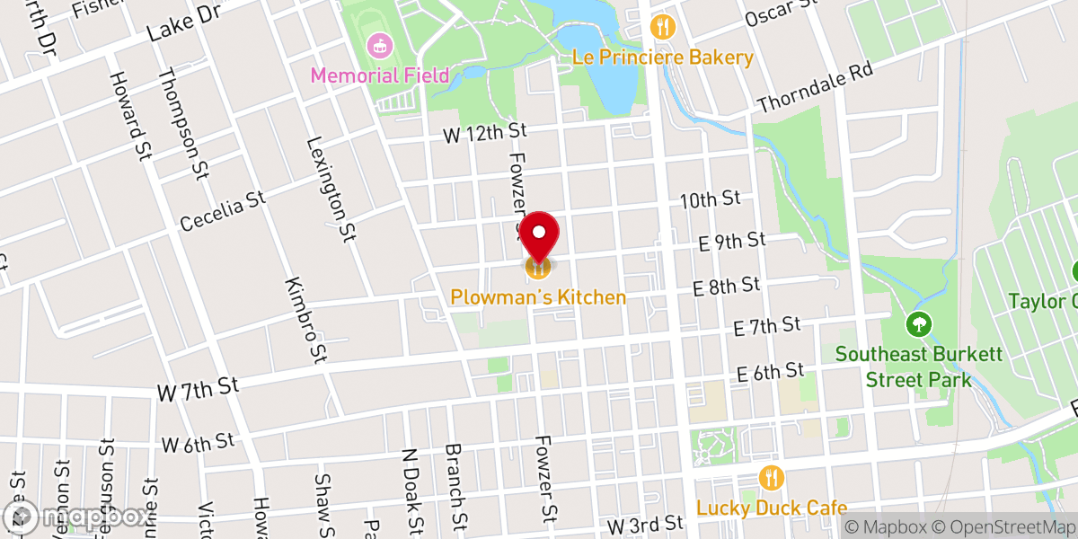Map showing location of Plowman’s Kitchen